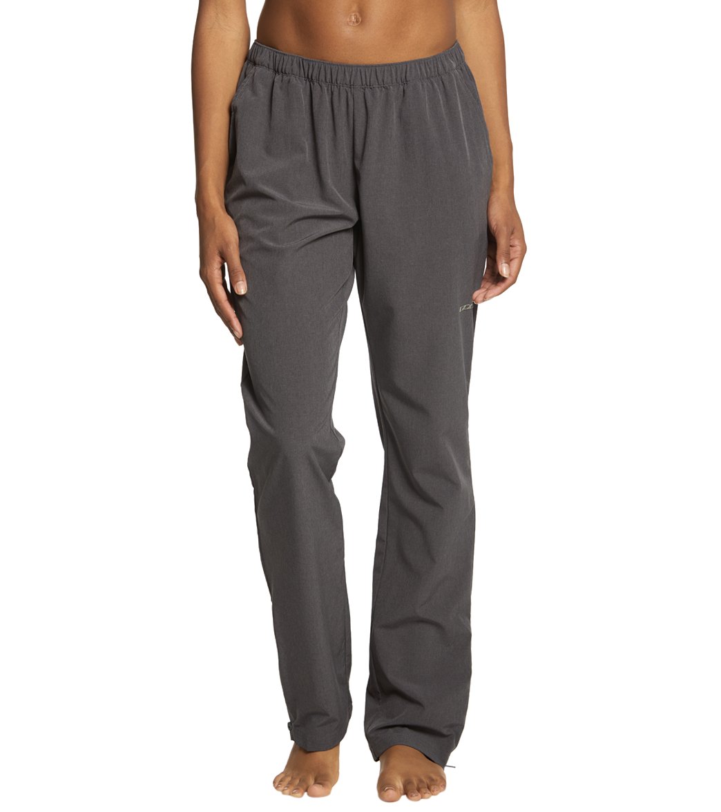 Dolfin Women's Warm-Up Pants - Gray Large Polyester/Spandex - Swimoutlet.com