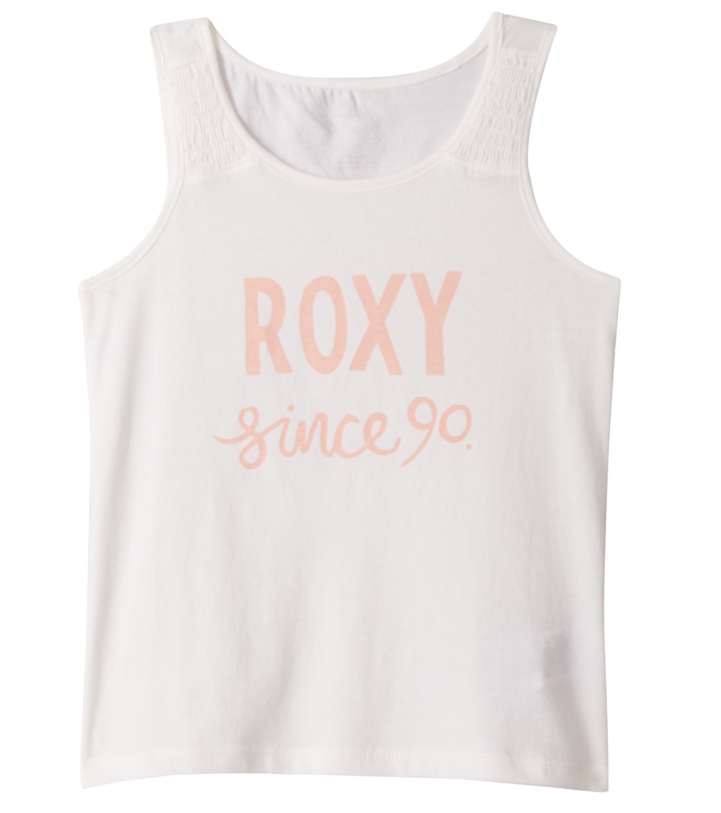 Roxy Girls' Wayfaring Stranger Tank Top /Little/Big Kid - Marshmallow 2 Cotton - Swimoutlet.com