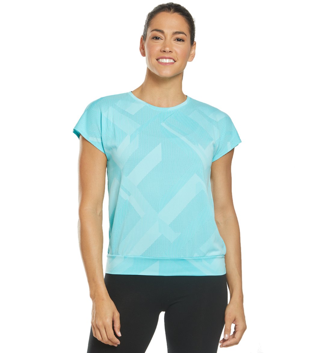 Brooks Women's Array Short Sleeve - Ice Eclipse Large Polyester - Swimoutlet.com