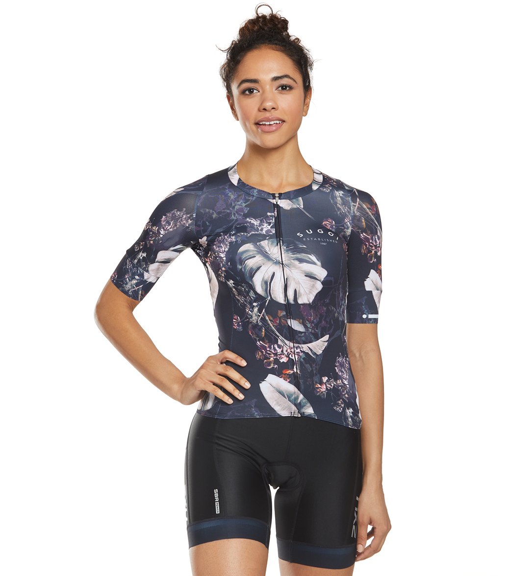 Sugoi Women's Pro Jersey Cycling - Navy Monstera Large - Swimoutlet.com