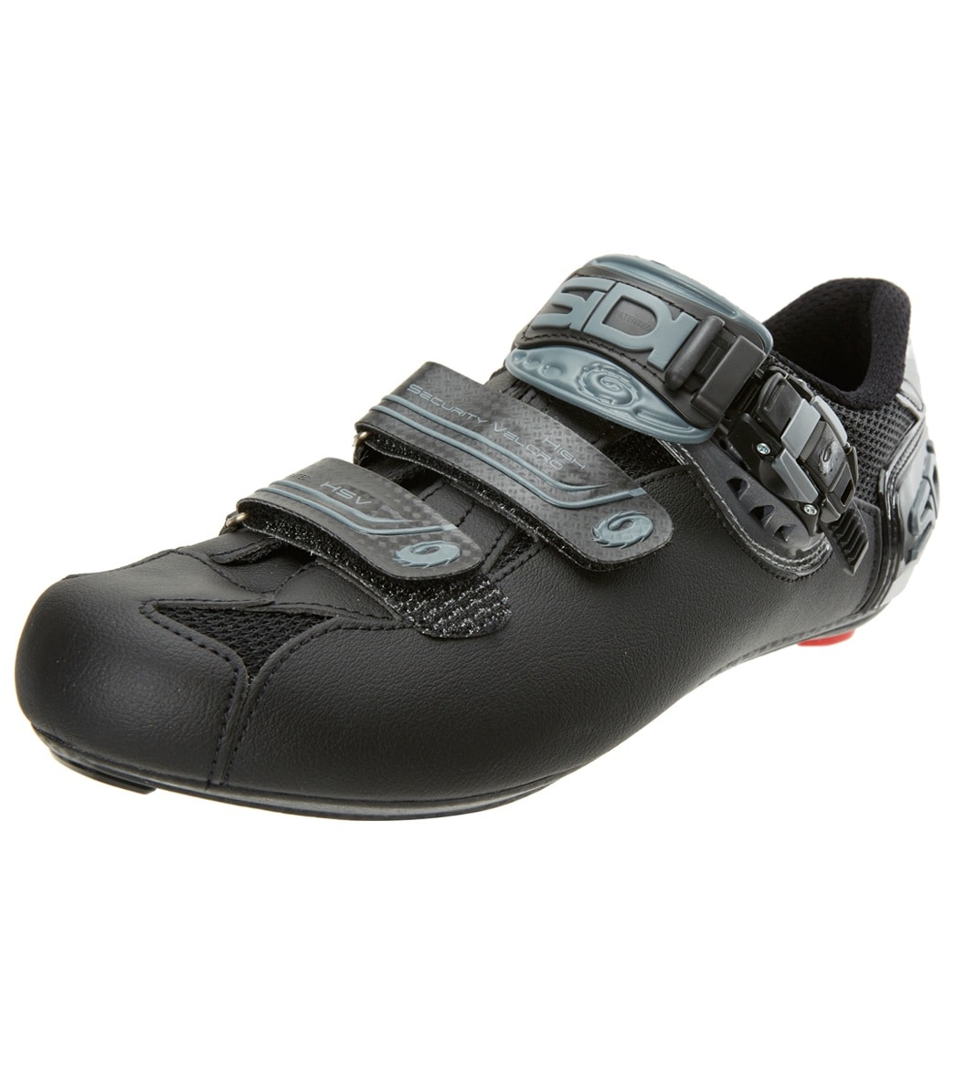 Sidi Men's Genius Shadow Cycling Shoe Mega Fit - Black/Black 42.5 - Swimoutlet.com