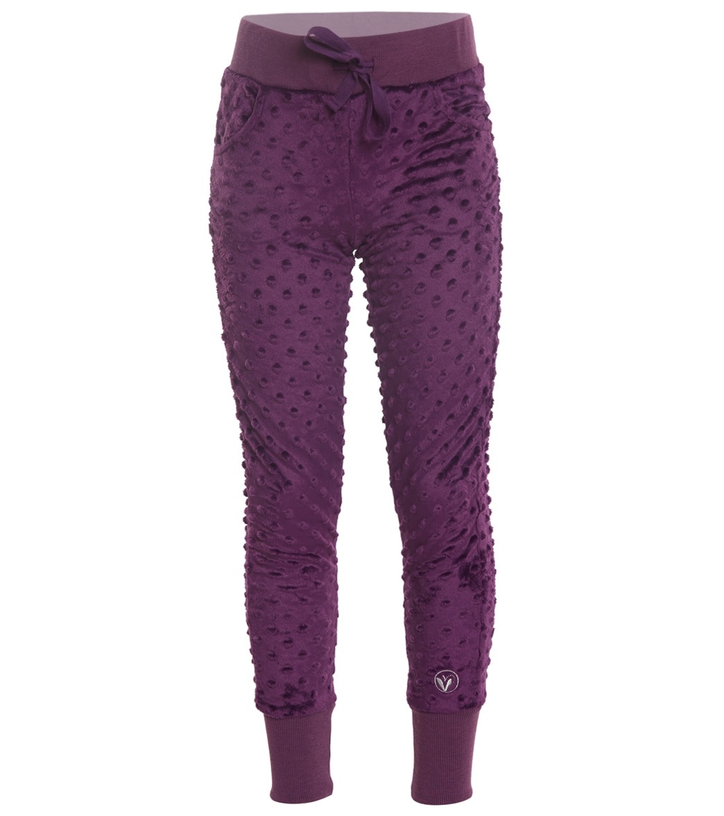 Limeapple Girls' Cuddle Bubble Slim Leg Joggers Pants - Dark Purple 5/6 Polyester - Swimoutlet.com