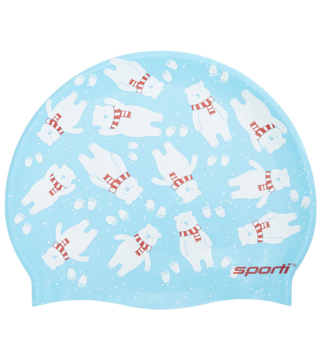 Sporti Polar Bears Silicone Swim Cap Jr. at SwimOutlet.com