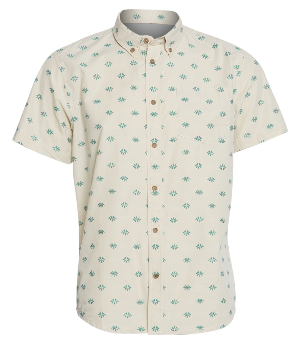 Prana Men's Broderick Shirt - Stone Small Cotton/Polyester - Swimoutlet.com