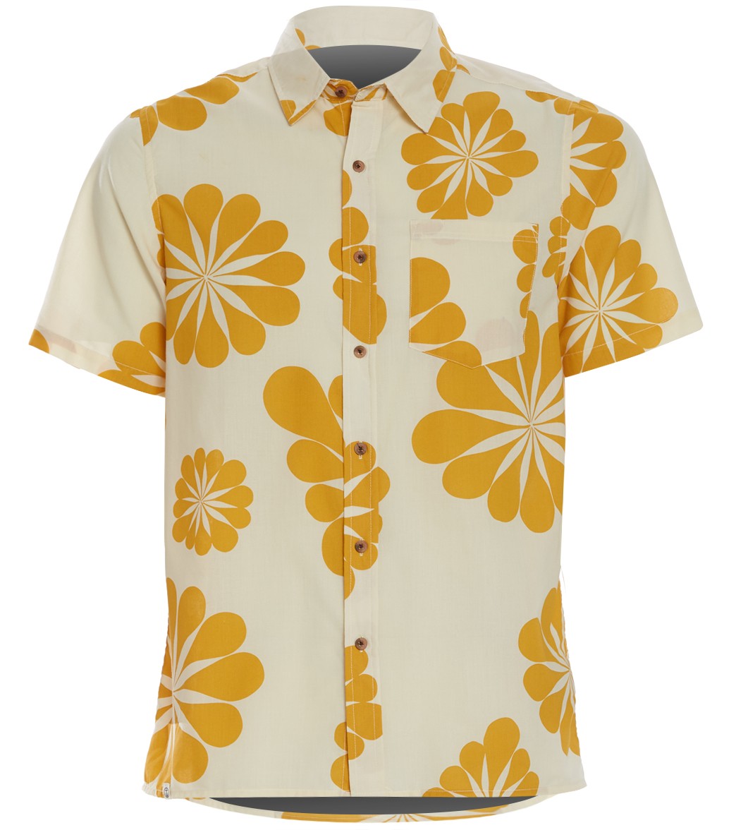 Captain Fin Smile Daze Short Sleeve Shirt - Orange X-Small Cotton/Polyester - Swimoutlet.com
