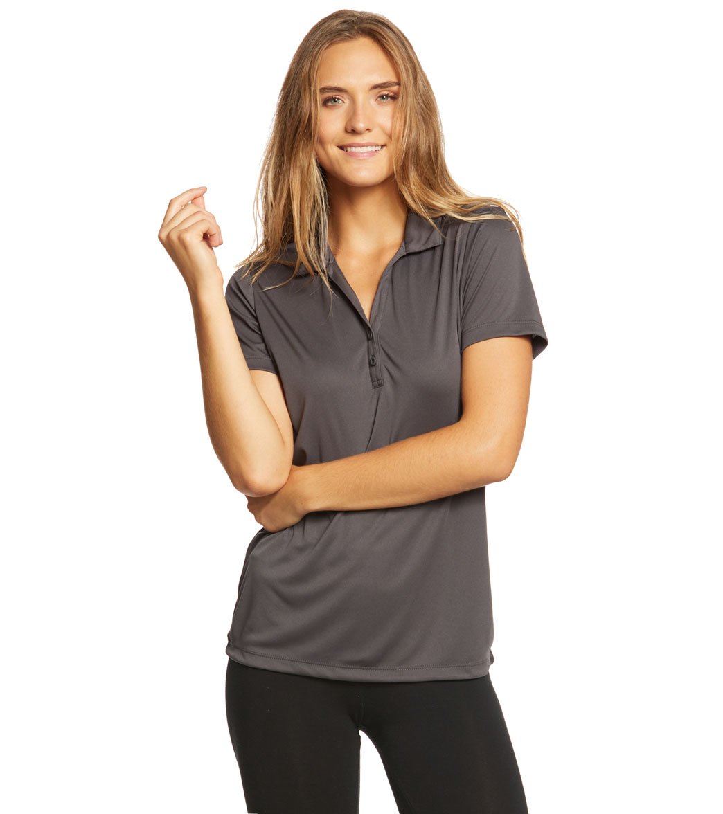 Women's Sport-Tek Posicharge Competitortm Polo - Iron Grey Large Polyester - Swimoutlet.com