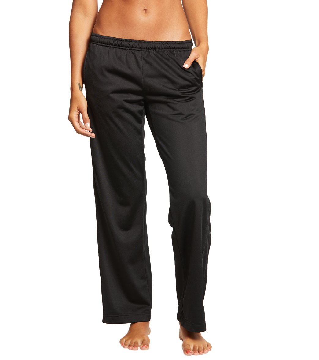 Women's Sport-Tek Tricot Track Pants - Black Large Polyester - Swimoutlet.com