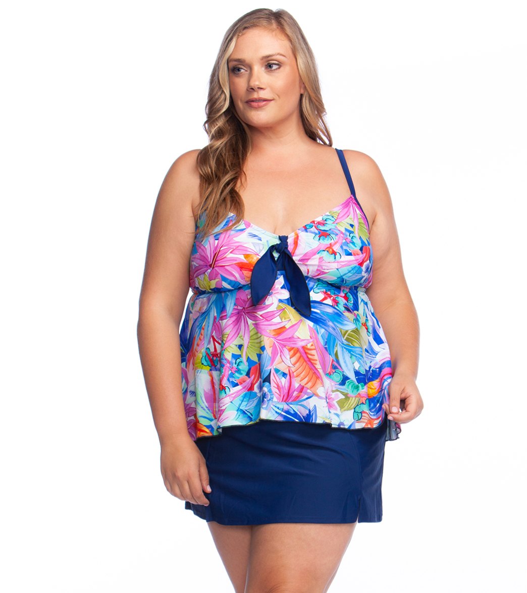 tie front tankini