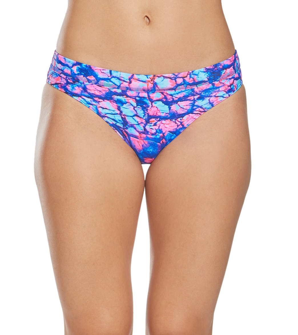 Funkita Women's Colour Burst Sports Brief Bikini Bottom - Pink Purple 30L Polyester - Swimoutlet.com