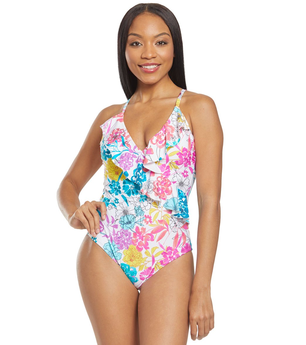 kenneth cole reaction one piece swimsuit