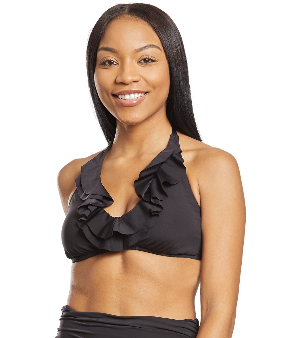 ruffle halter top swimsuit