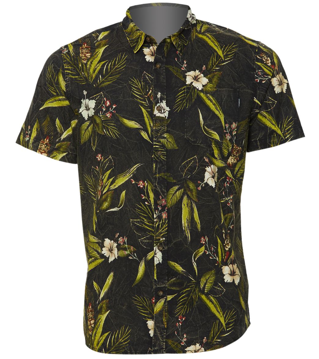 O'neill Bali High Short Sleeve Shirt - Black Small Cotton - Swimoutlet.com