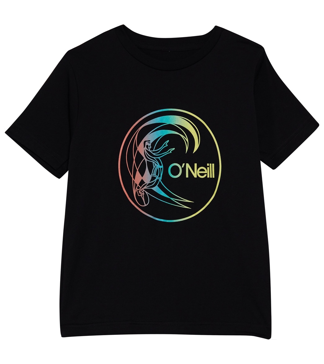 O'neill Boys' Rainbow T-Shirt Big Kid - Black Lg 14-16 Big Size Large Cotton - Swimoutlet.com