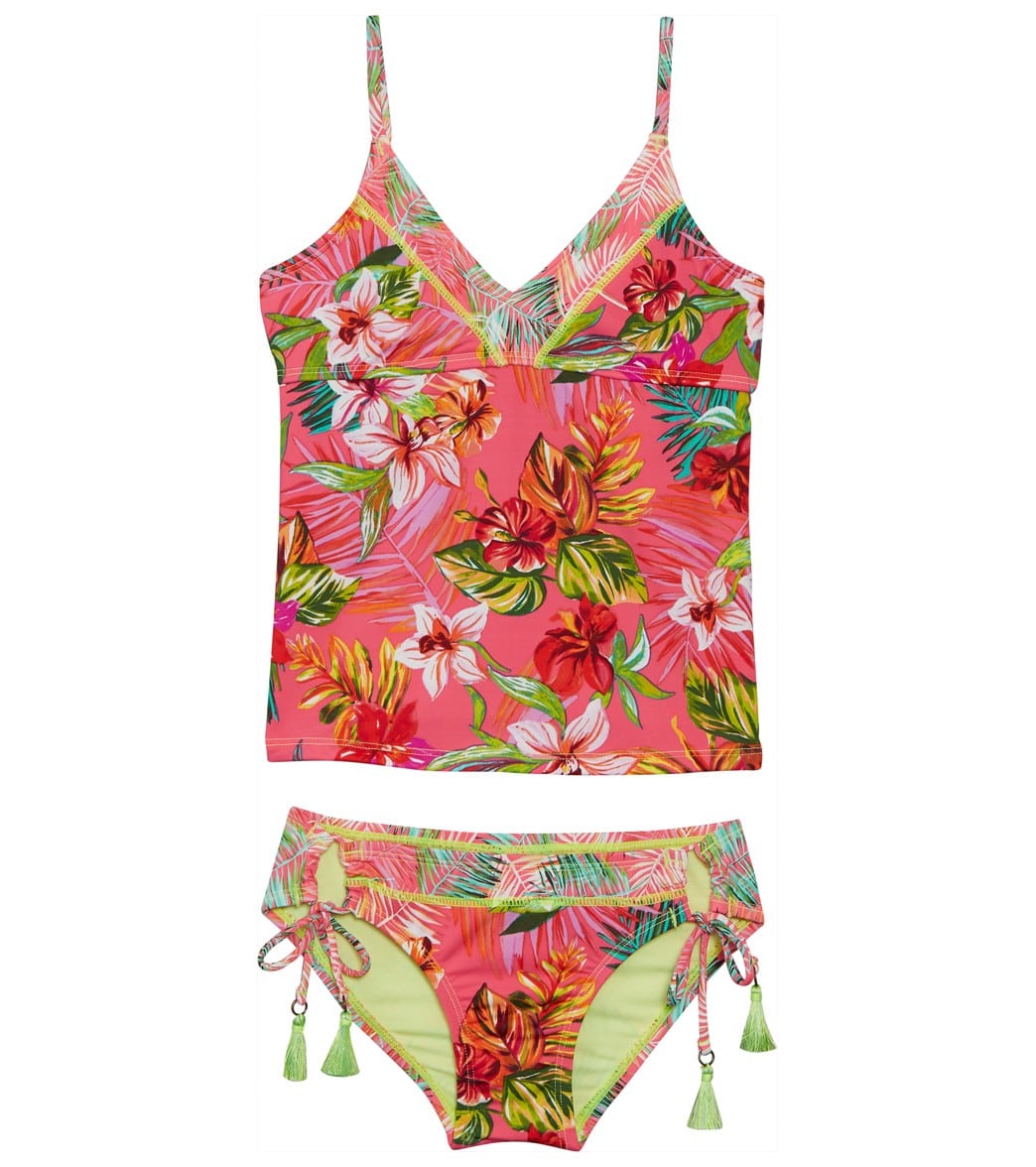 Kid Girls' Bikini All V Adjustable Hobie Or Setbig Neck Nothing Flor Hipster Tankiniamp; l1KJcTF