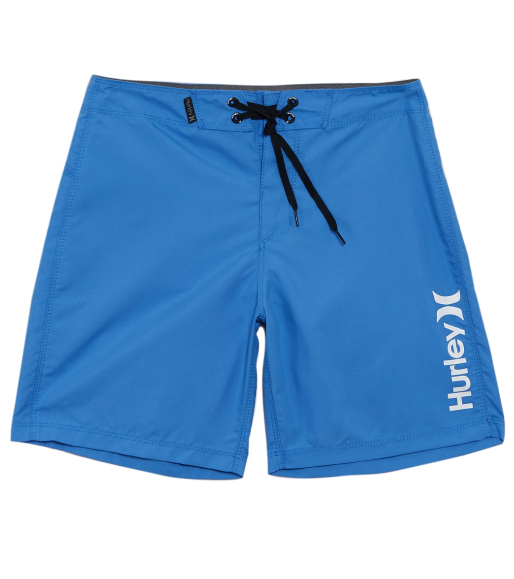 Hurley Boys' One And Only Supersuede Boardshorts Big Kid - Pacific Blue 22 Polyester - Swimoutlet.com