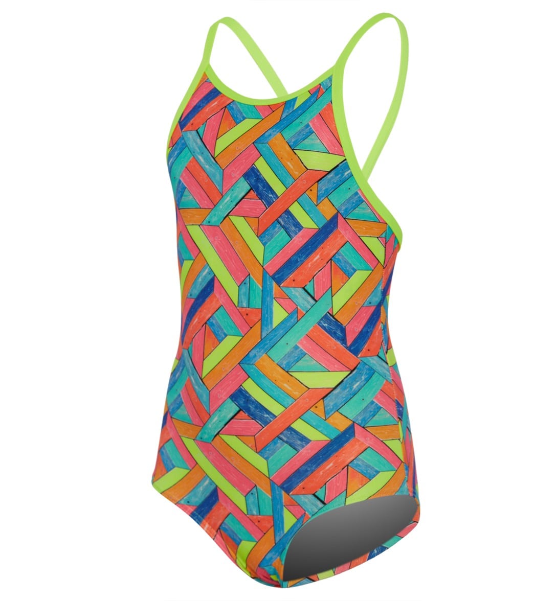 Funkita Toddler Girls' Panel Pop Printed One Piece Swimsuit - Multi 1 Polyester - Swimoutlet.com
