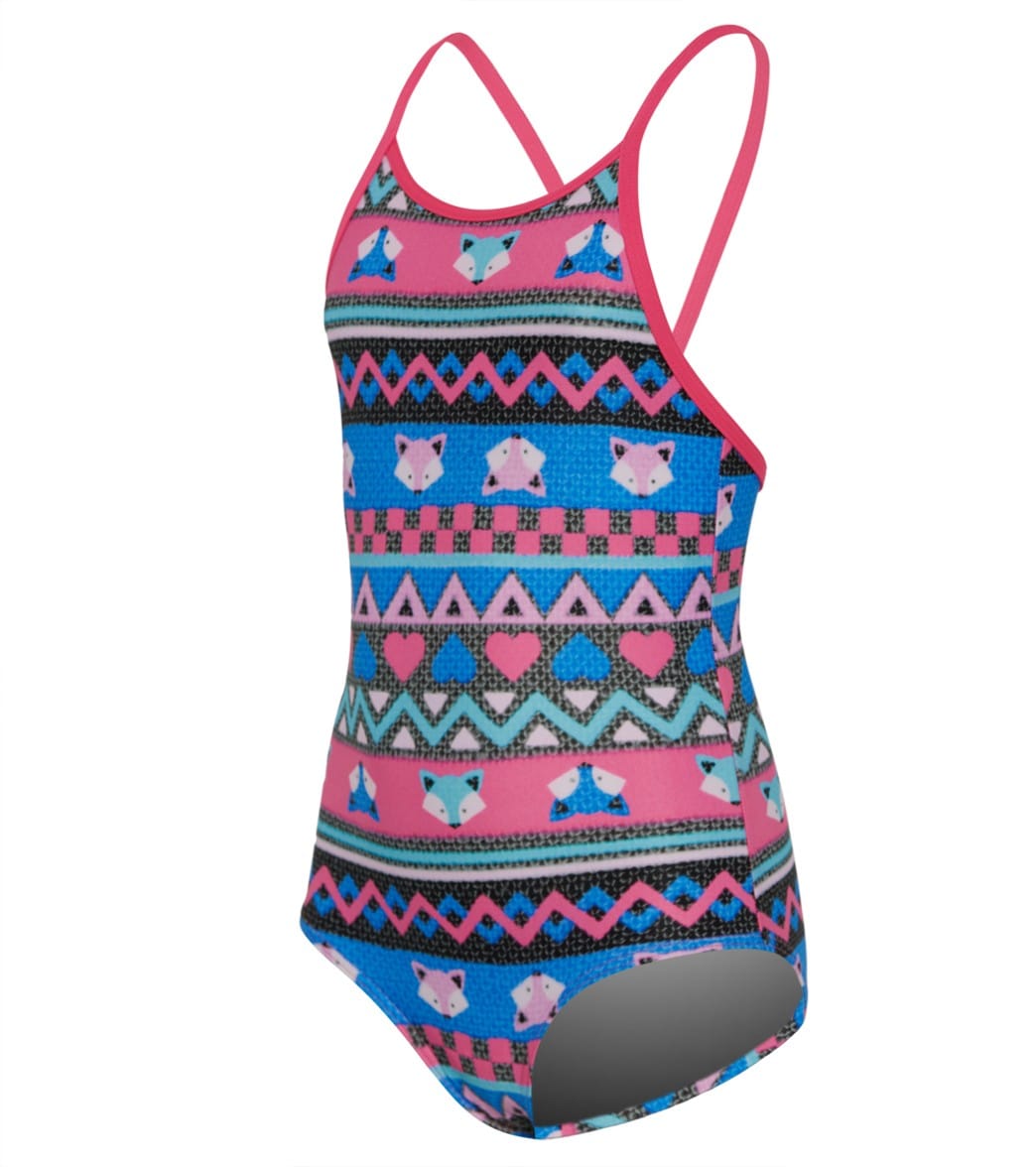 Funkita Toddler Girls' Miss Foxy Printed One Piece Swimsuit - Multi 1 Polyester - Swimoutlet.com