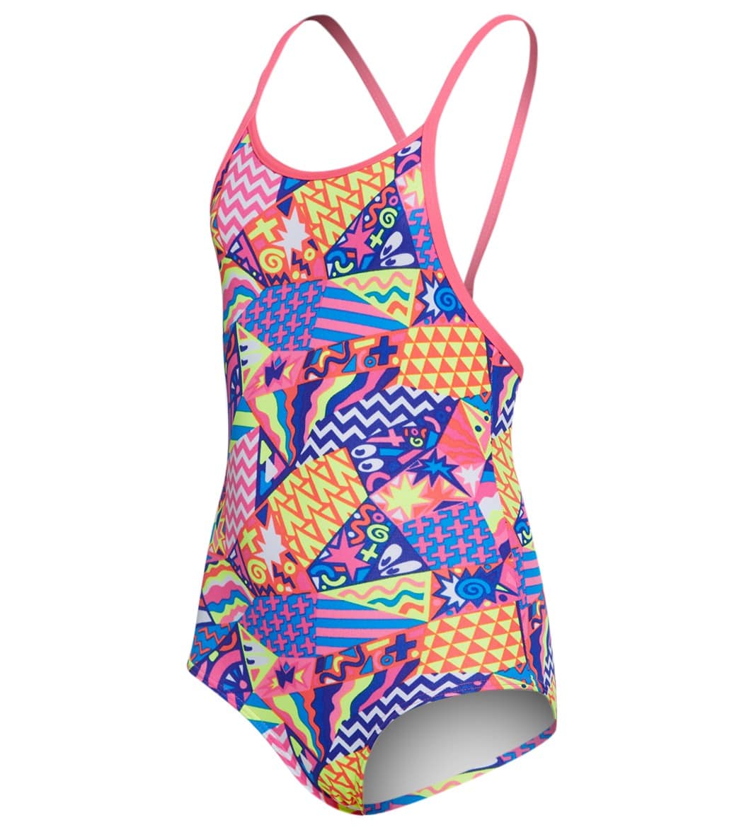 Funkita Toddler Girls' Bee Bop Printed One Piece Swimsuit - Multi Pink 1 Polyester - Swimoutlet.com