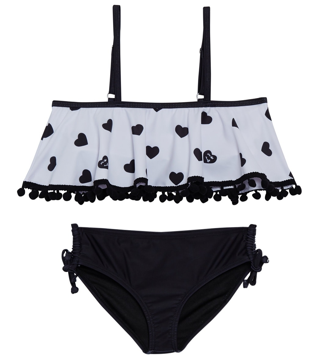 Limeapple Girls' Love Hearts Daniela Two Piece Bikini Set (Little Kid