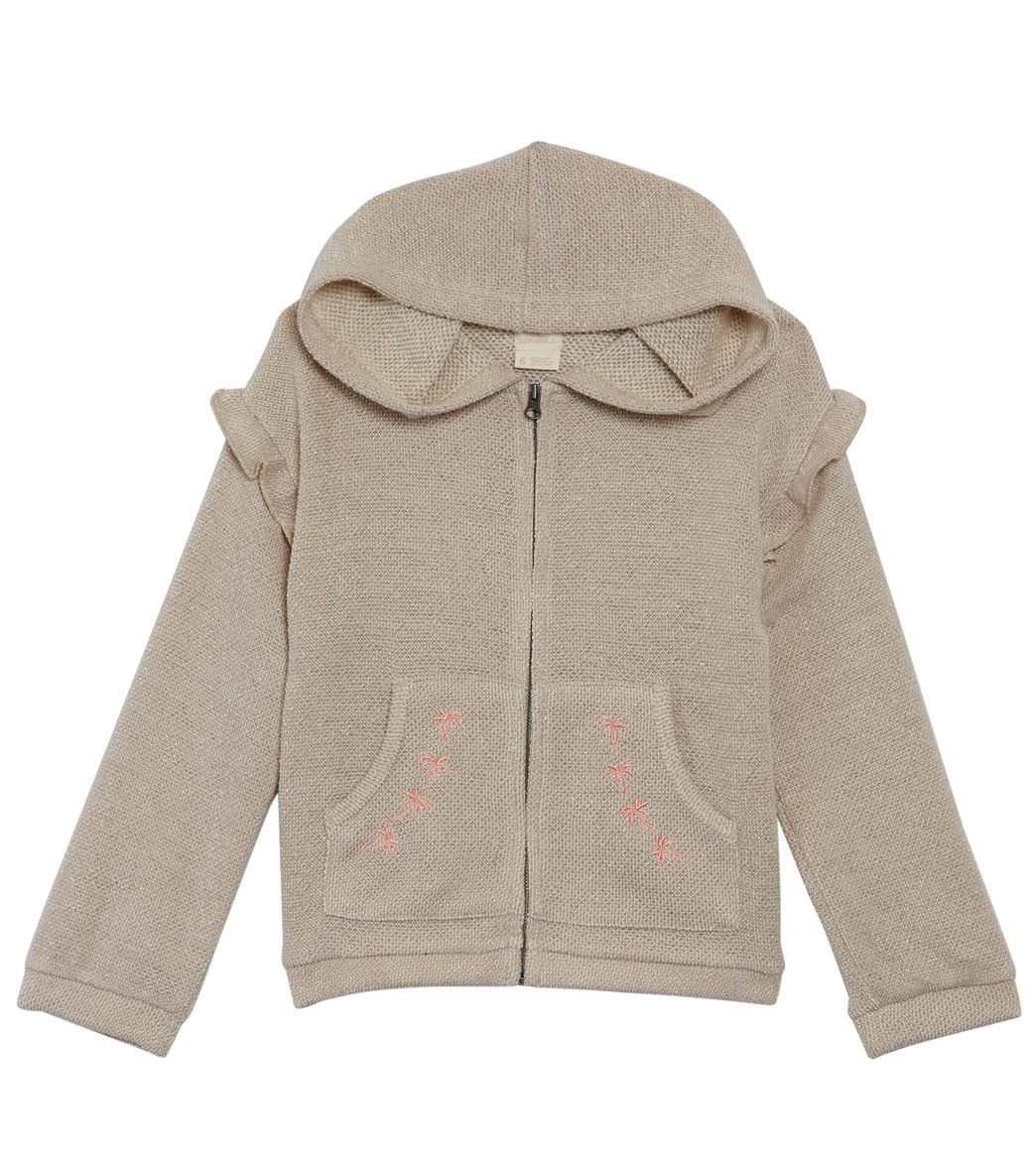 O'neill Girls' Lou Zip-Up Hoodie - Taupe 2T Acrylic/Cotton/Cotton/Polyester - Swimoutlet.com