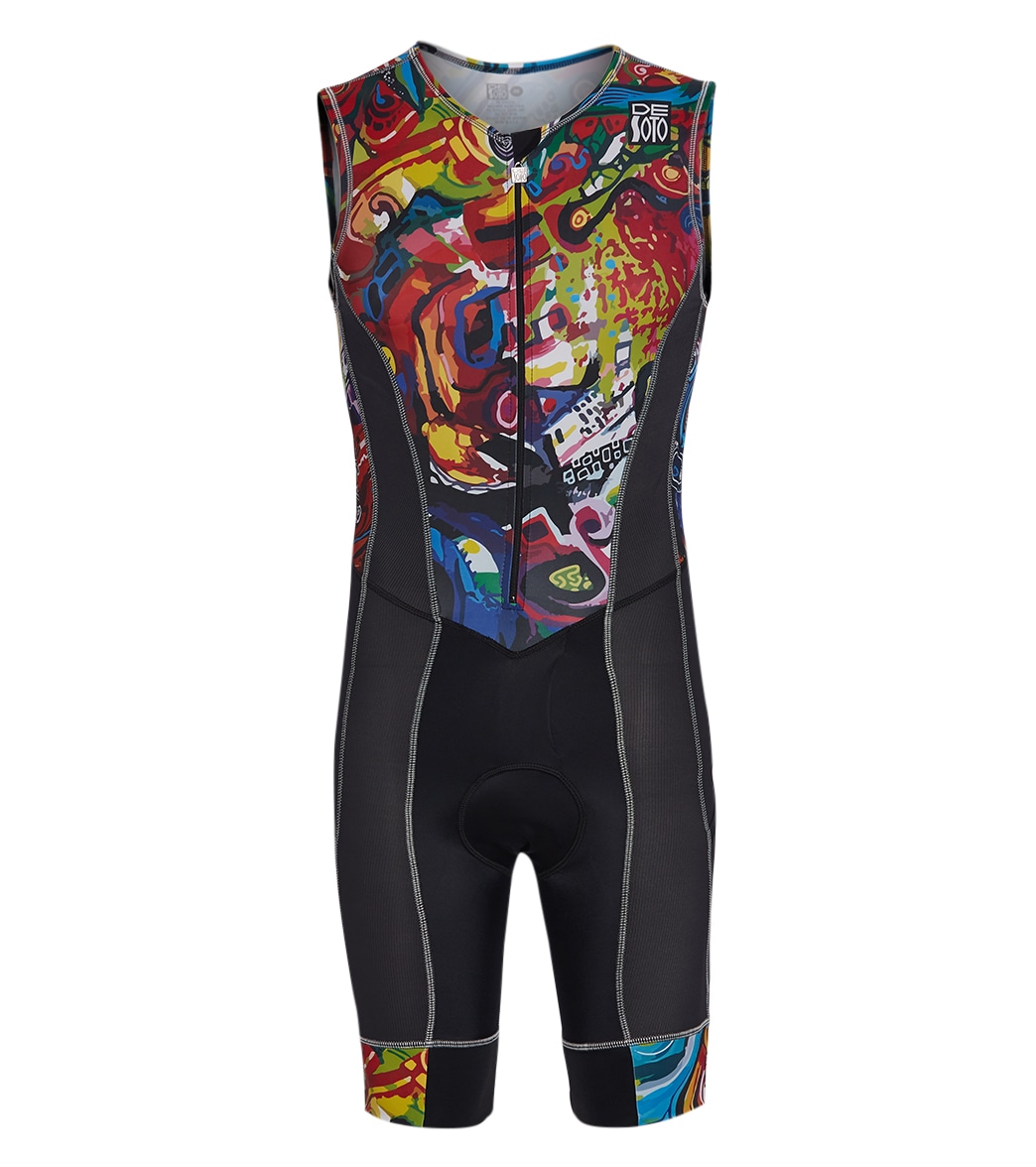 Desoto Men's Forza Tri Suit - Entropy Of Color Large - Swimoutlet.com