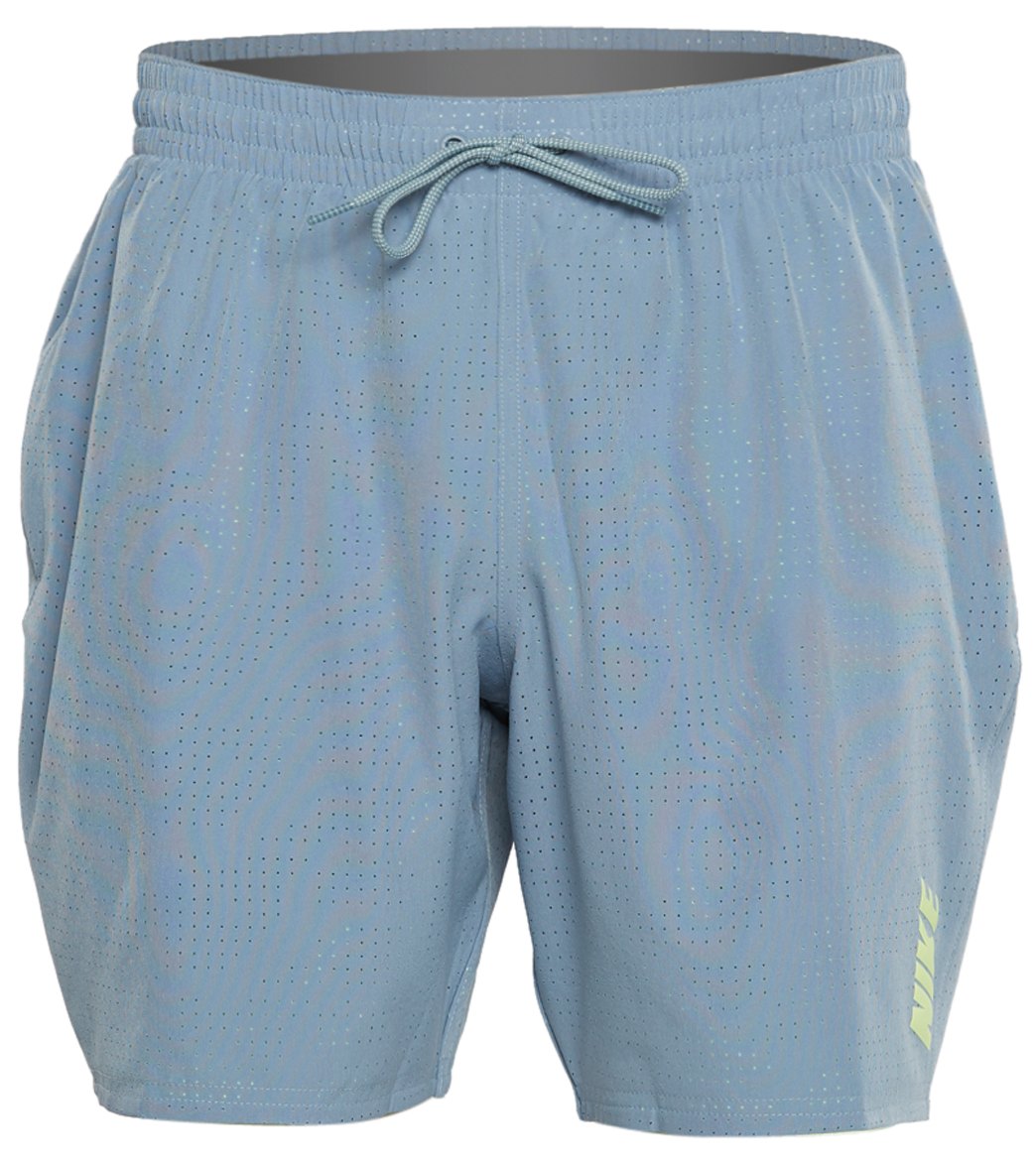 Nike Men's 18 Optic Camo Mesh Reversible Volley Shorts - Indigo Fog Small Polyester - Swimoutlet.com