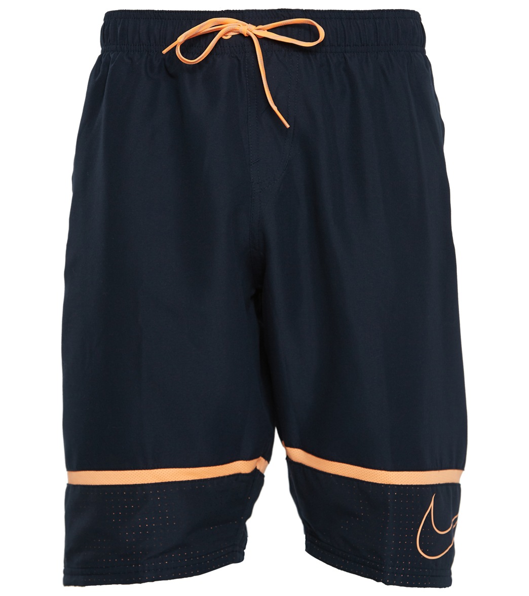 Nike Men's 22" Perforated Swoosh Breaker Volley Shorts at SwimOutlet