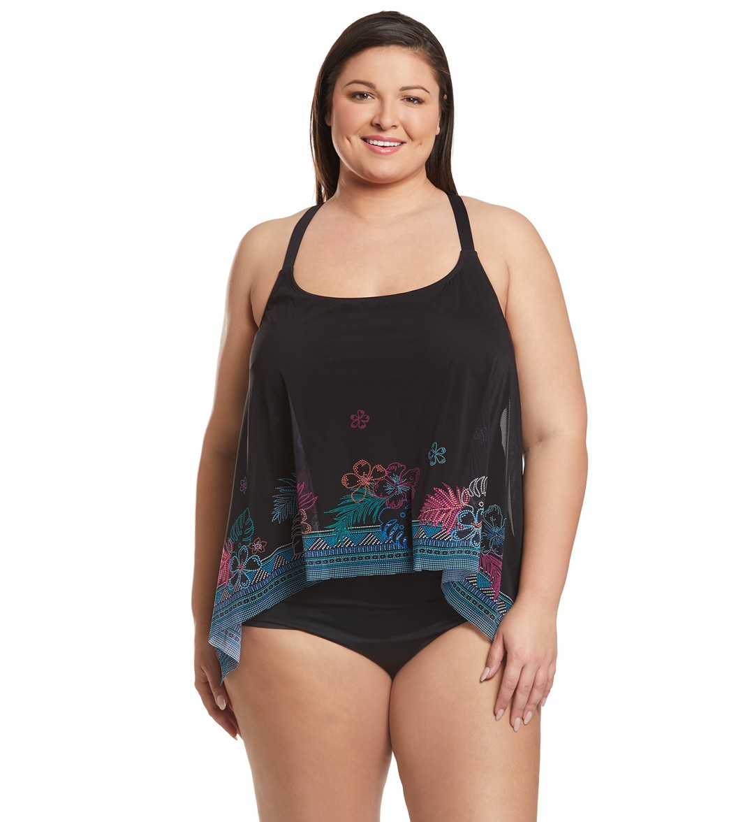 Coco Reef Plus Size La Palma Current Tankini Top at