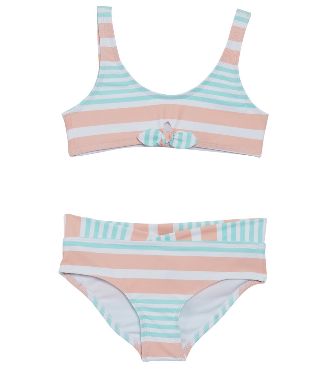 Raisins Girls' Coco Stripe Shorebreak Bikini Set (Big Kid) at ...