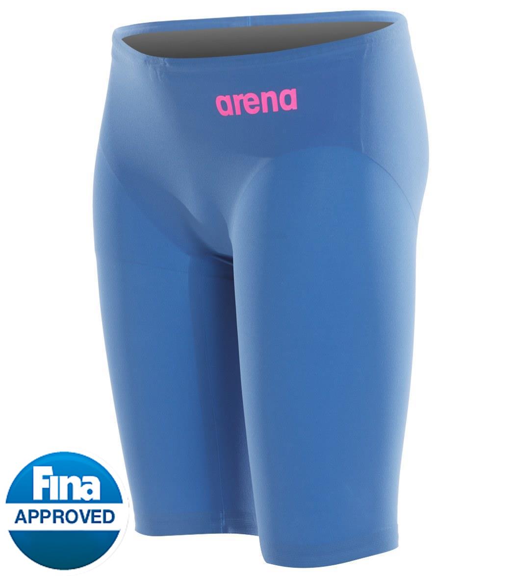 Arena Boys' Powerskin R-Evo One Jammer Tech Suit Swimsuit - Blue/Powder Pink 26 Elastane/Polyamide/Polyamide/Elastane - Swimoutlet.com