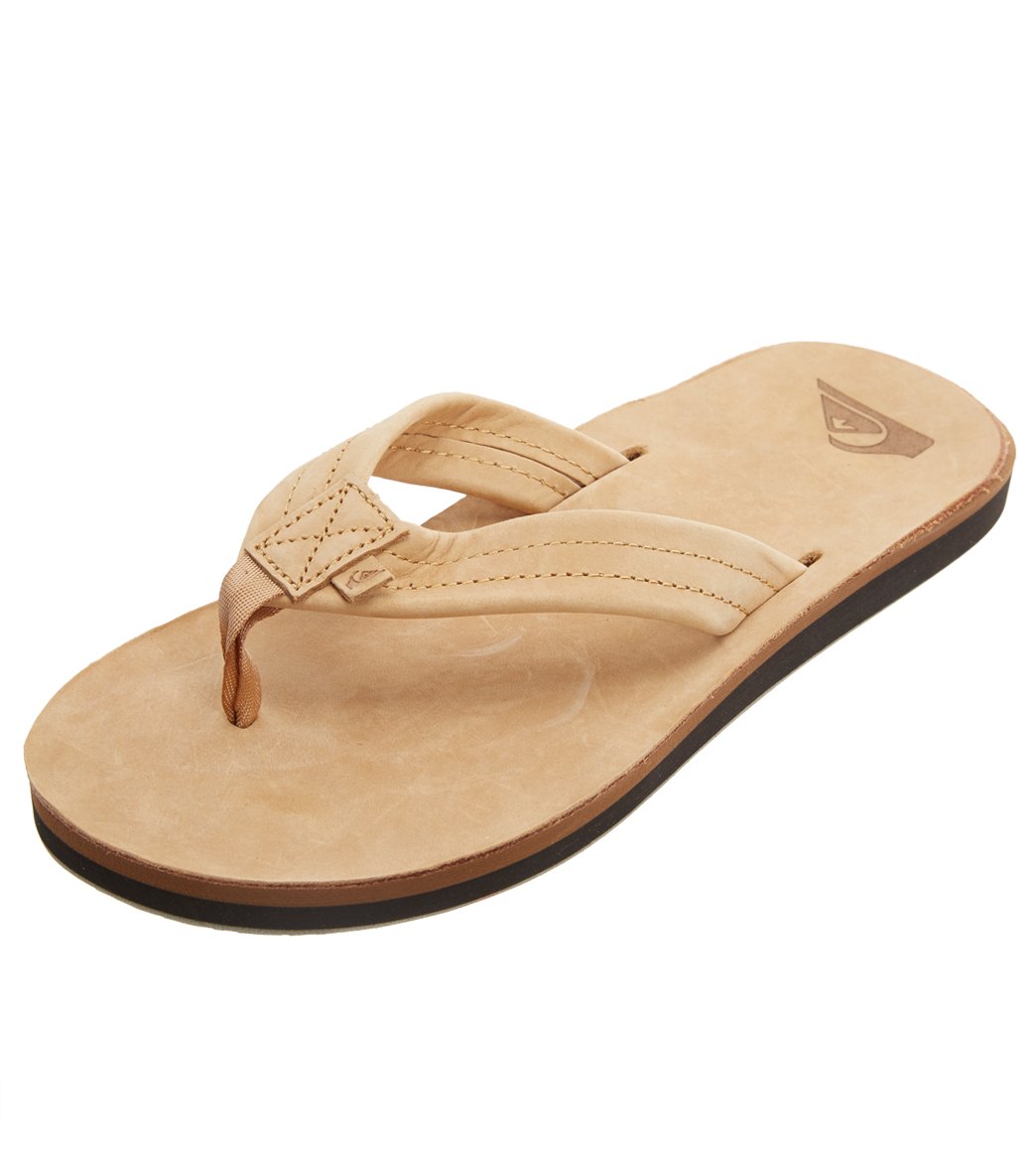 quiksilver leather flip flops