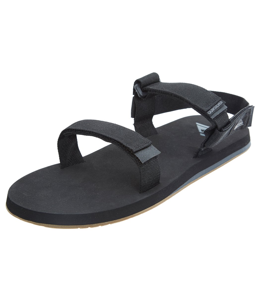 Quiksilver Monkey Caged Adjustable Sandals - Black/Grey/Brown 1346 - Swimoutlet.com