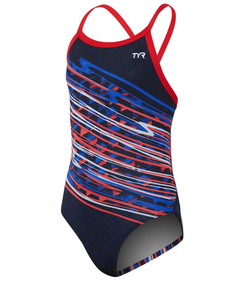 TYR Girls' Victorious Diamondfit One Piece Swimsuit at