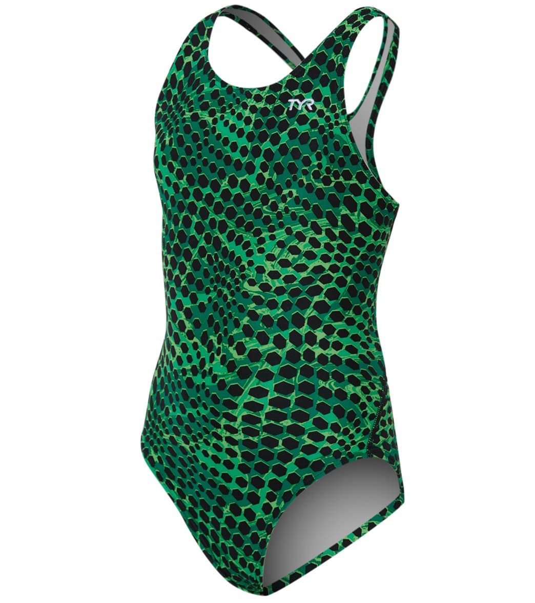 TYR Girls' Swarm Maxfit One Piece Swimsuit at Free