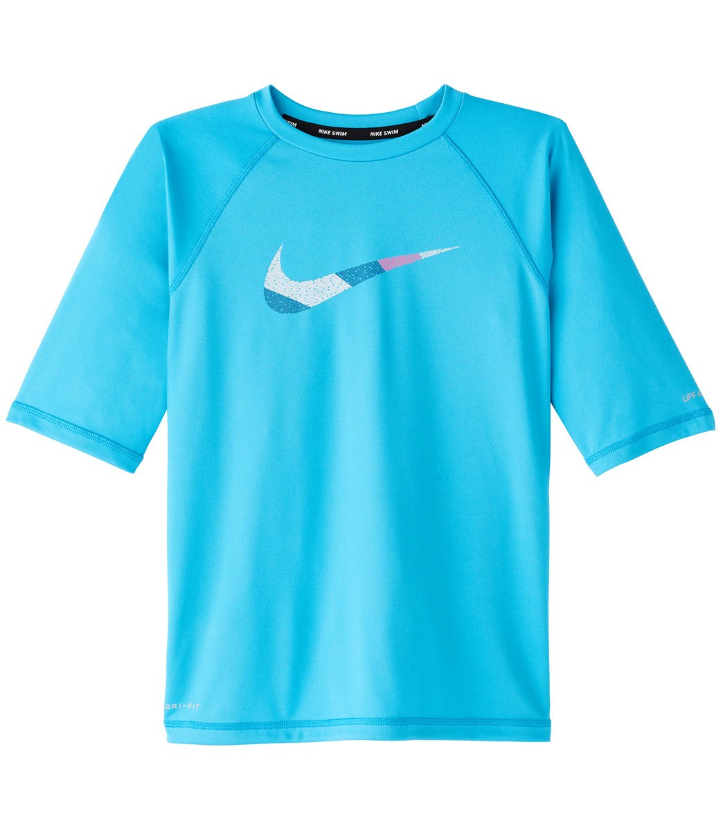 Nike Boys' Mash Up 1/2 Sleeve Swim Shirt (Big Kid) at SwimOutlet.com