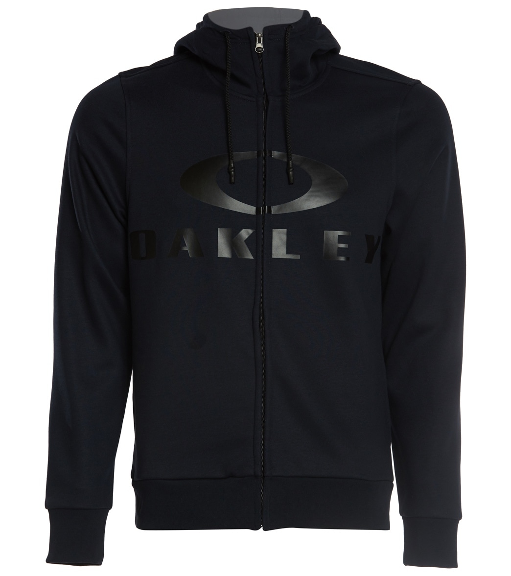Oakley Bark Front Zip Hoodie - Fathom Small Cotton/Polyester - Swimoutlet.com