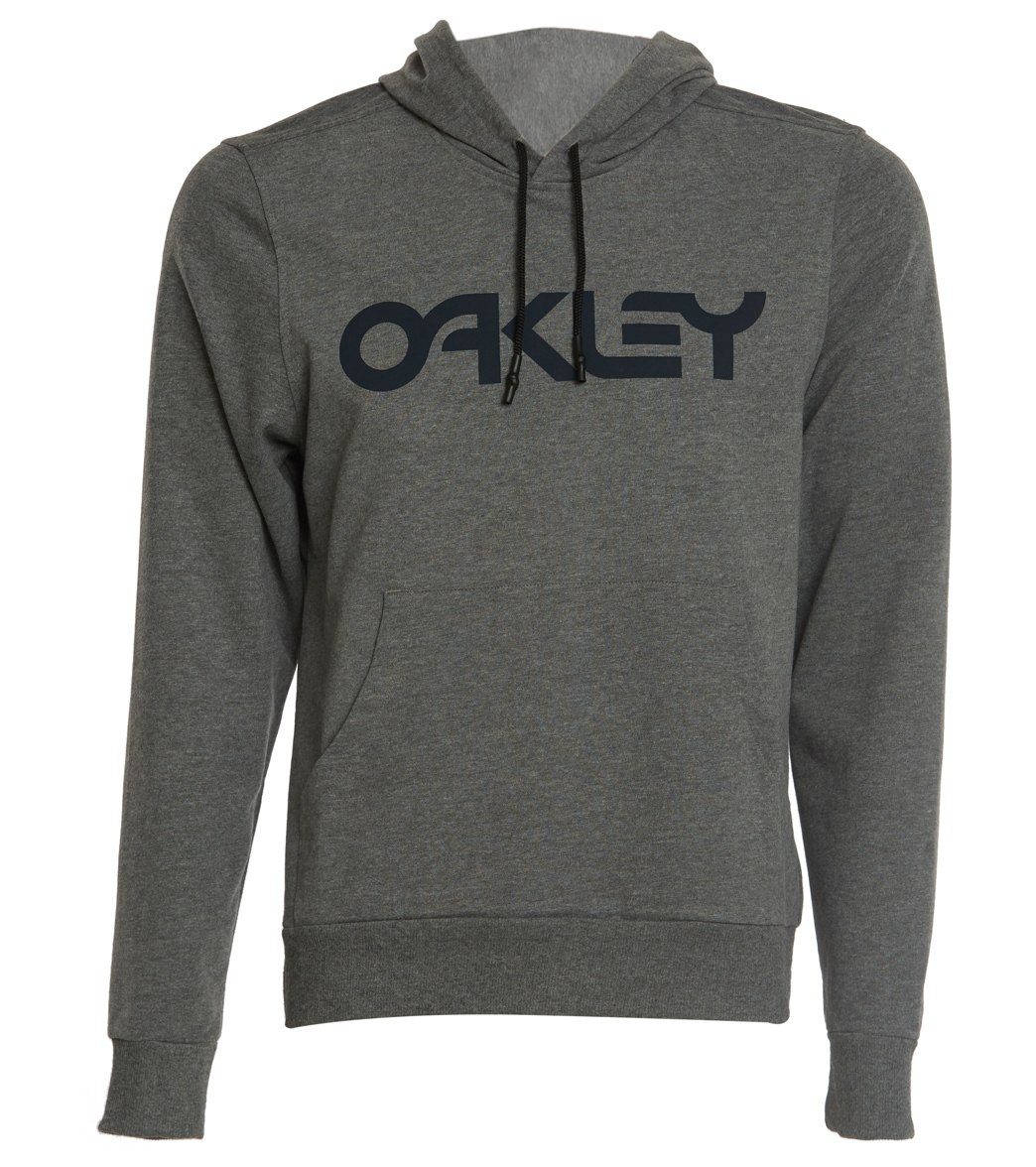 Oakley B1B Pullover Hoodie - Athletic Heather Grey Small Cotton - Swimoutlet.com