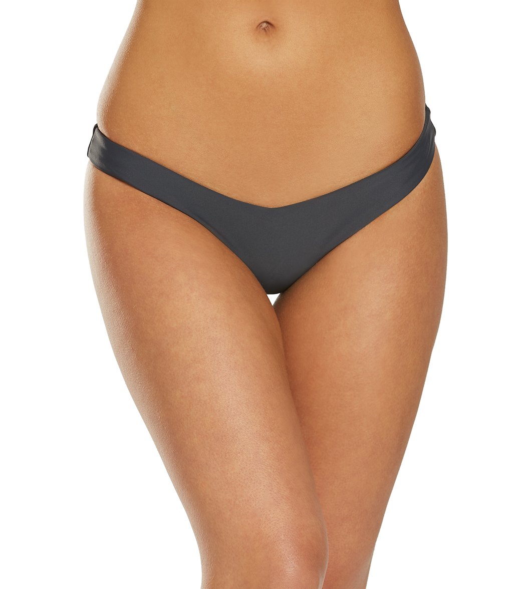 Rip Curl Premium Surf Hi Leg Bikini Bottom - Dark Grey Large Elastane/Polyamide - Swimoutlet.com