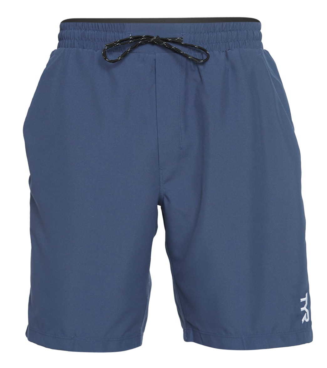 TYR Men's Solid Swell Swim Short - Storm Large Size Large - Swimoutlet.com