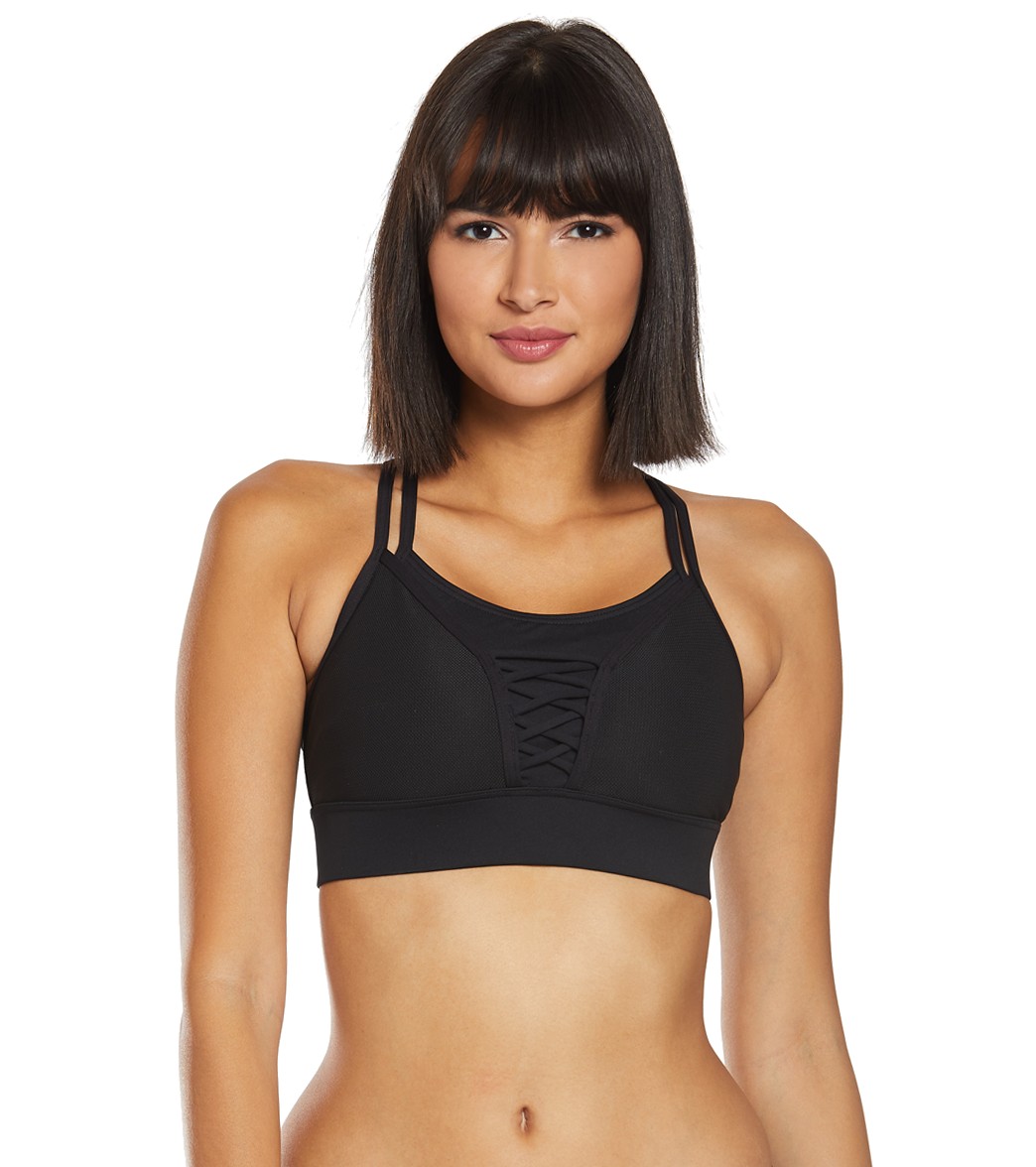 TYR Active Quinn Bikini Top - Black Xl Polyester/Spandex - Swimoutlet.com