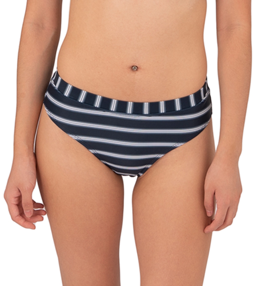 Level Six Sunflare Bikini Bottom - Block Stripes / Navy Medium Elastane/Polyamide - Swimoutlet.com