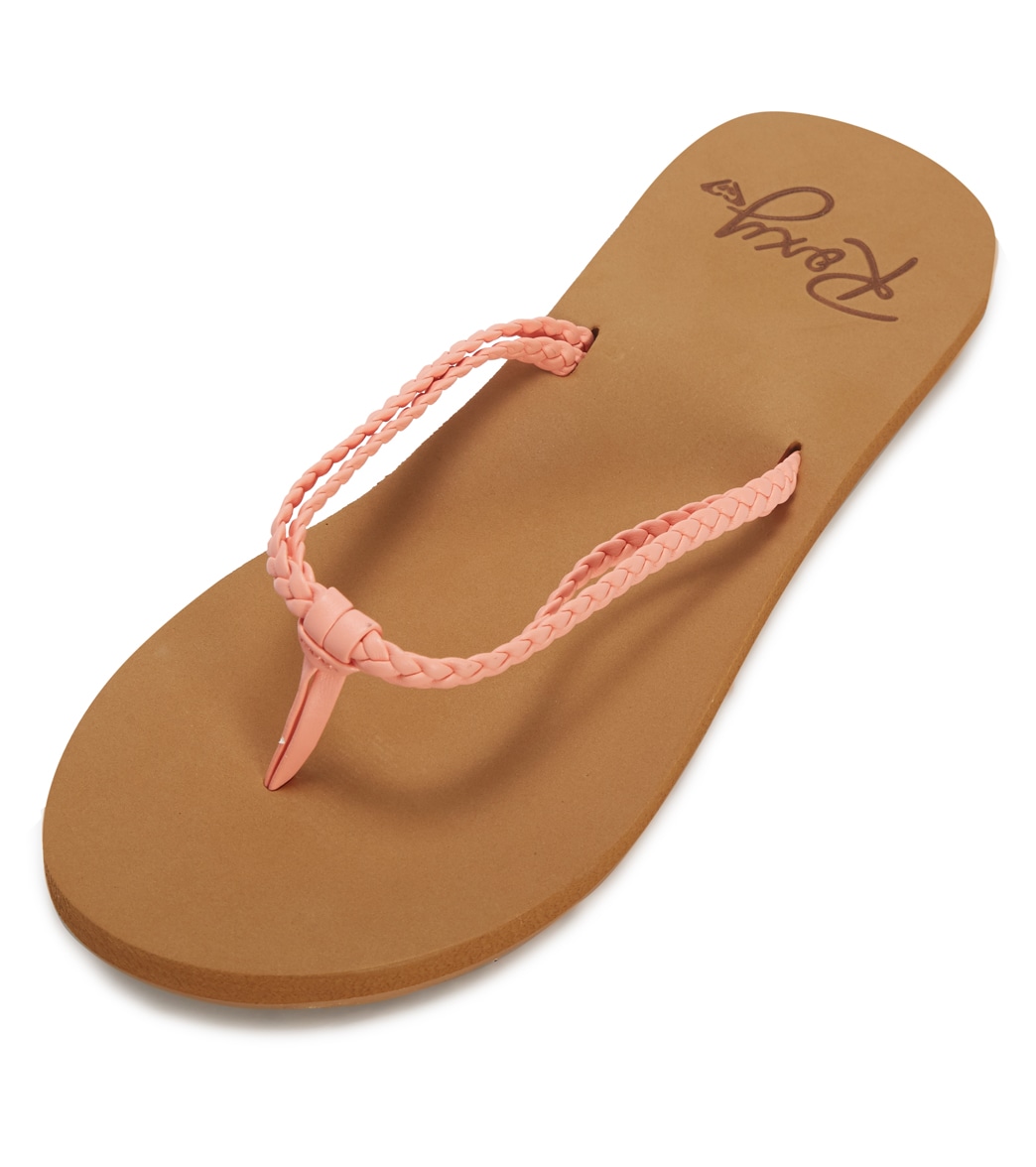 Roxy Women's Costas Flip Flop - Coral 10 100% Rubber - Swimoutlet.com
