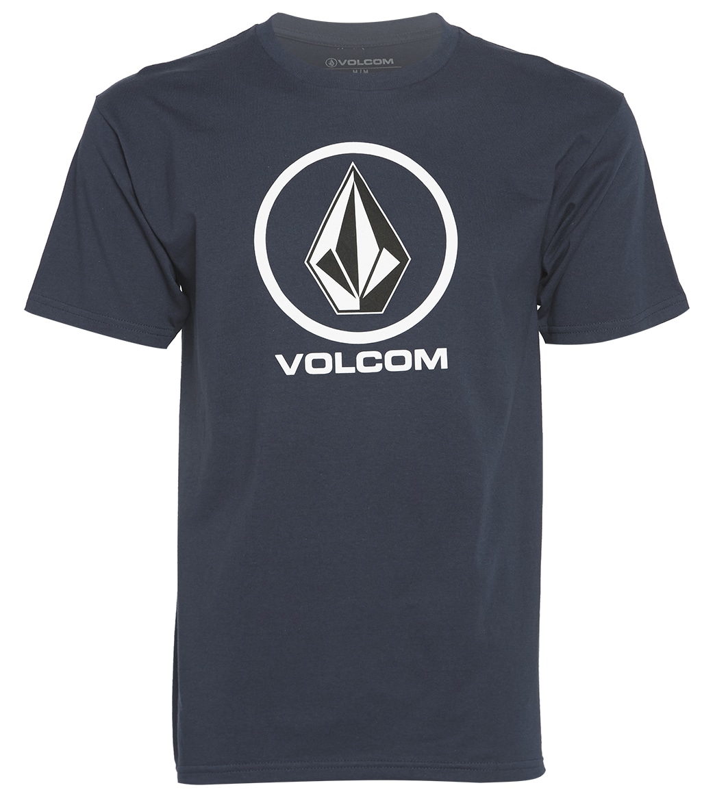 Volcom Men's Crisp Stone Short Sleeve Shirt - Navy Xl Cotton - Swimoutlet.com
