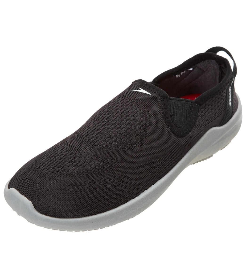 Speedo Kids' Surfwalker Pro Mesh Water Shoe - Black/Grey 11 - Swimoutlet.com