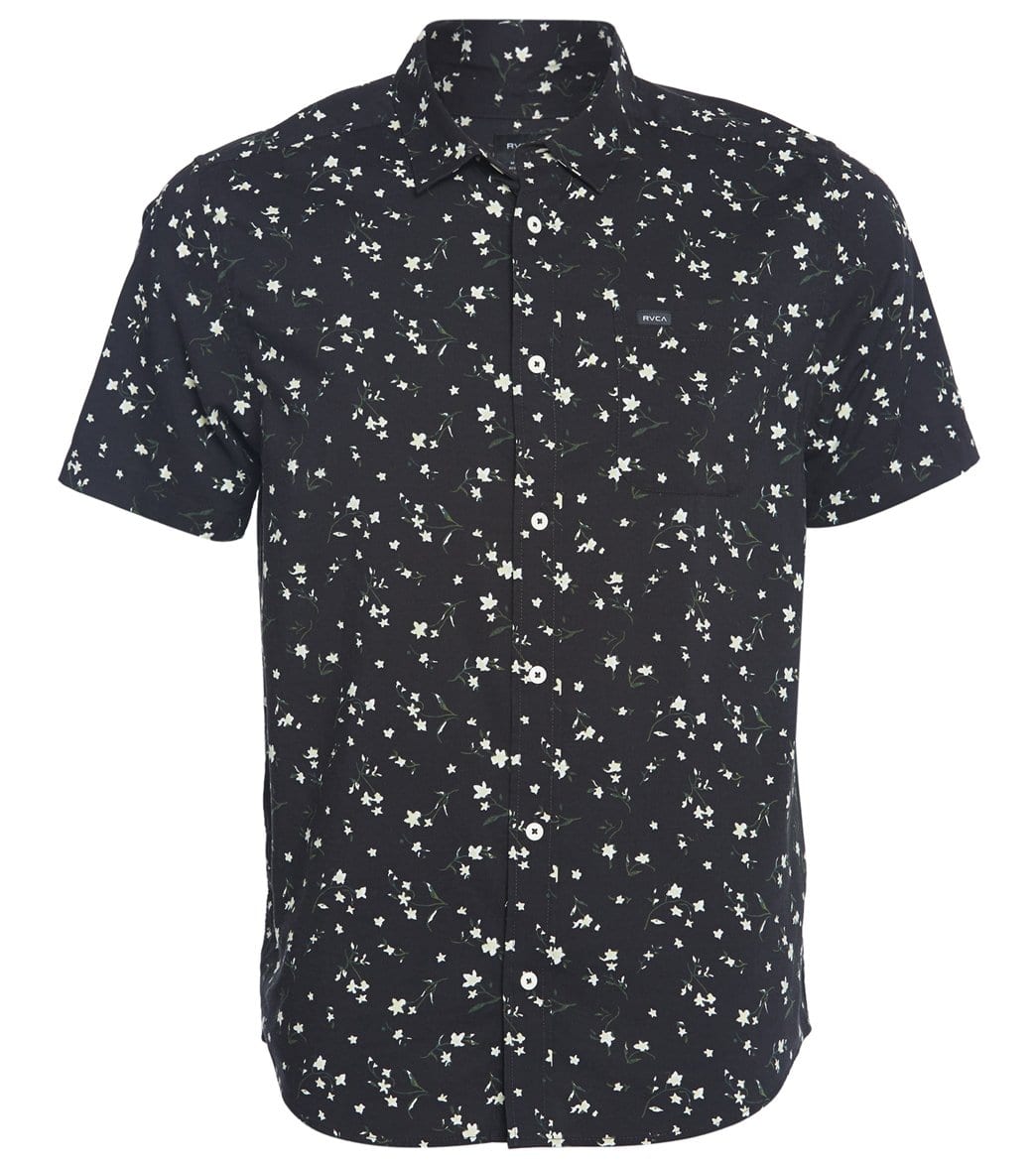 RVCA Mens Prelude Floral Button-Up Shirt