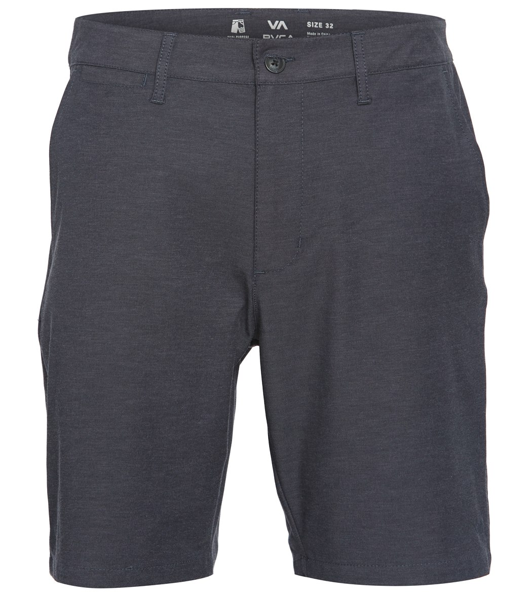 Rvca Men's Back In Hybrid 19 Shorts - Denim Heather 28 Cotton/Polyester - Swimoutlet.com
