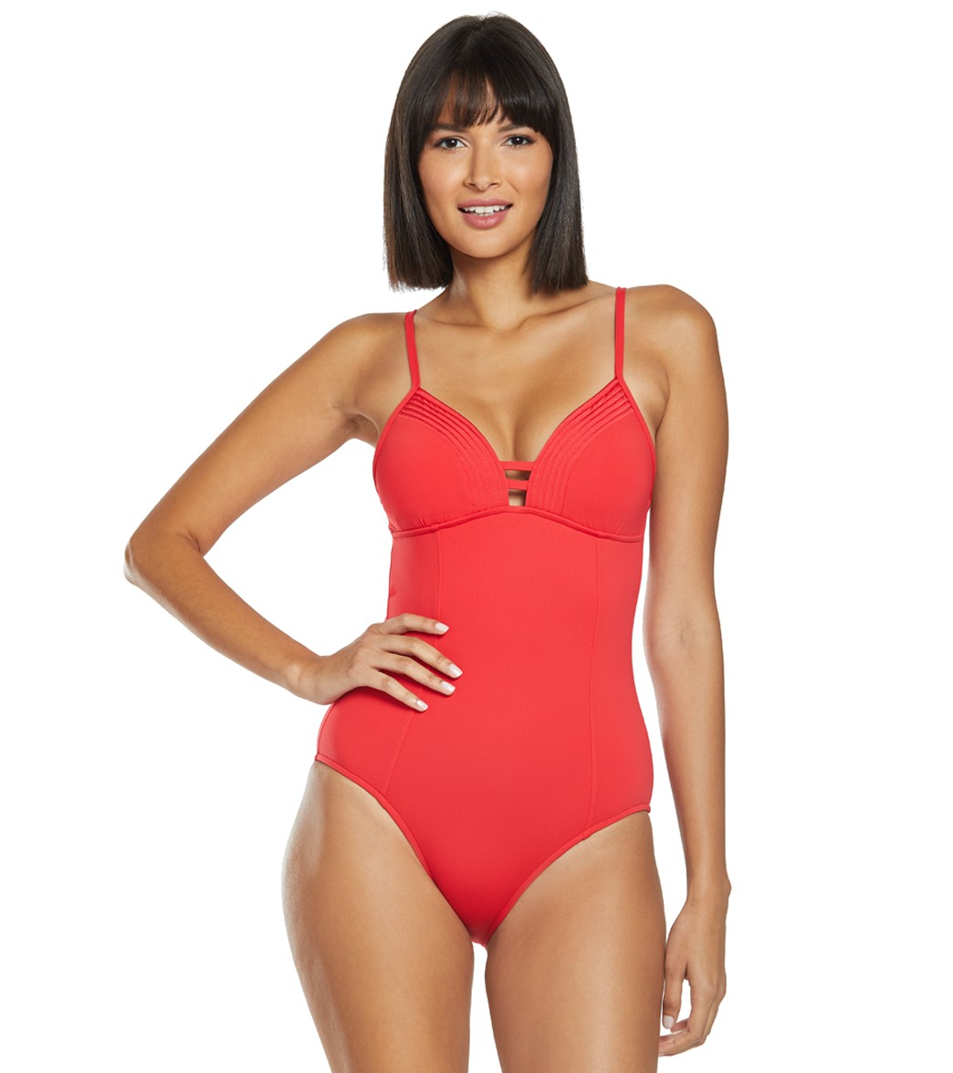 Seafolly Quilted One Piece Swimsuit - Chilli 12 - Swimoutlet.com