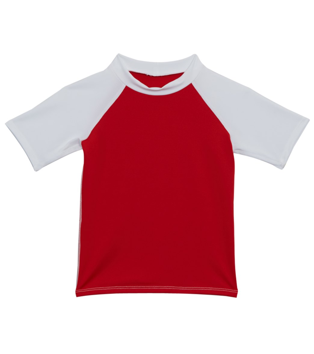 Dolfin Little Toddler Color Block Rash Guard - Red/White 6 - Swimoutlet.com