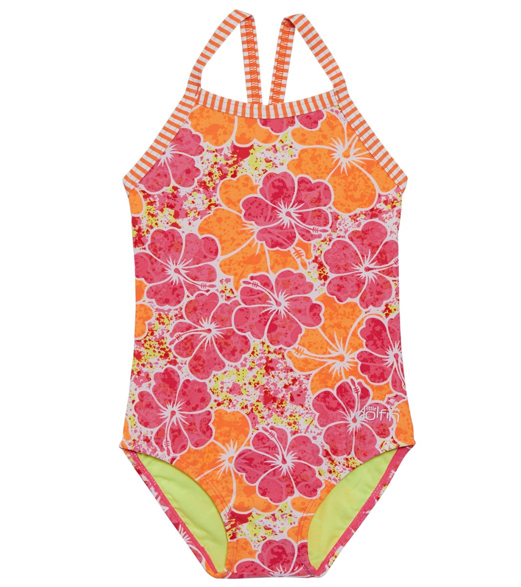 Dolfin Little Toddler Hula Girl One Piece Swimsuit - 4 - Swimoutlet.com
