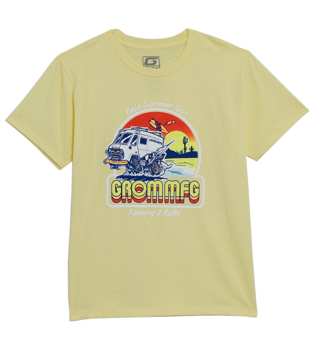 Grom Boys' Baja Surf T-Shirt - Lt. Yellow Xxl Big Lt - Swimoutlet.com